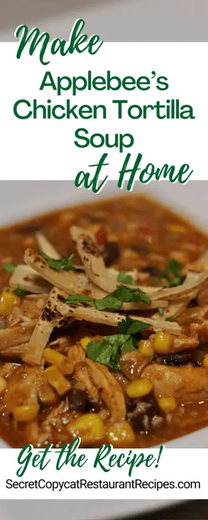 Applebee's Chicken Tortilla Soup Recipe