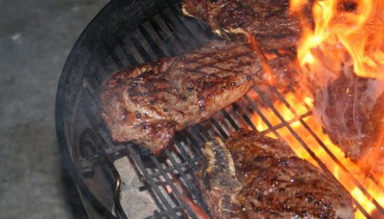 Grill Fire Ribeyes