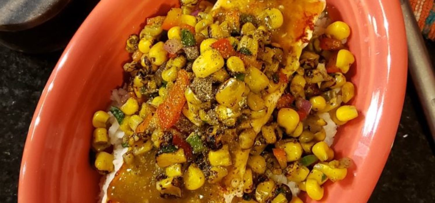 Rubio's Chimichurri Salmon Rice Bowls with FireRoasted Corn Salsa Recipe