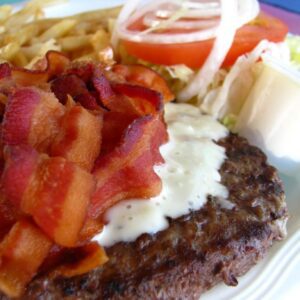 Virgil's Real Barbecue Bacon Cheeseburger Recipe Virgil's Real Barbecue Bacon Cheeseburger Recipe