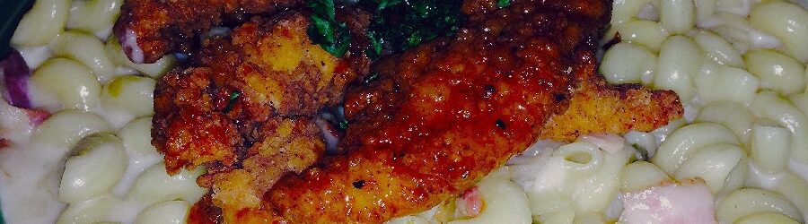 Applebee's Four Cheese Mac & Cheese with Honey Pepper Chicken Recipe