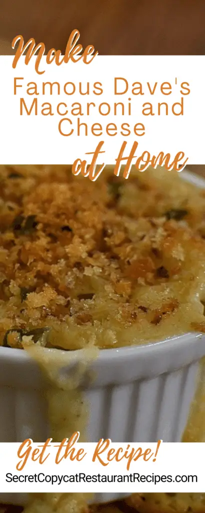 Famous Dave's Macaroni and Cheese Recipe