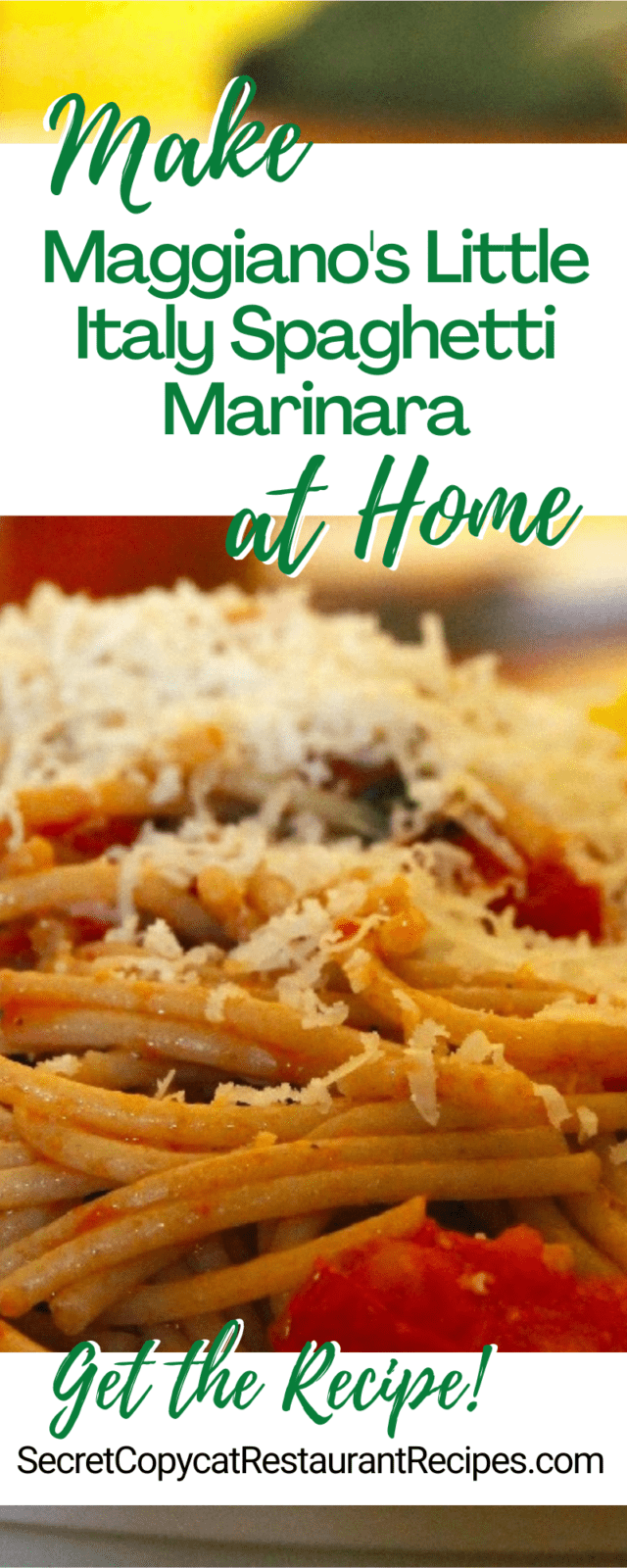 Maggiano's Little Italy Spaghetti Marinara Recipe
