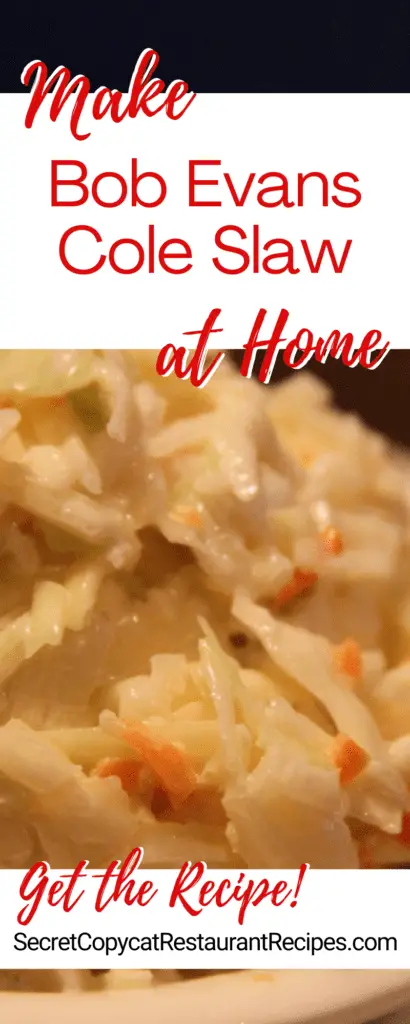 Bob Evans Cole Slaw Recipe