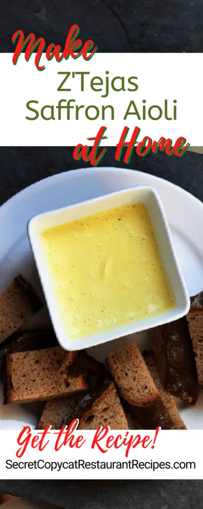 Z'Tejas Saffron Aioli Recipe