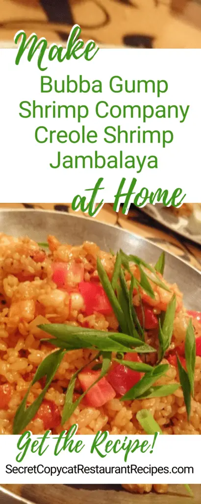 Bubba Gump Shrimp Company Creole Shrimp Jambalaya Recipe