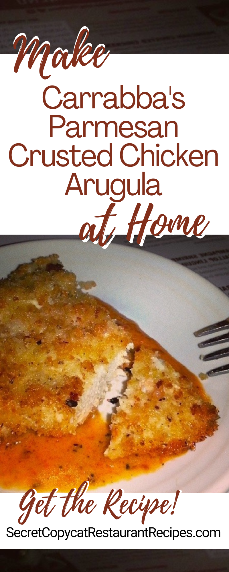 Carrabba's Italian Grill Parmesan Crusted Chicken Arugula Recipe