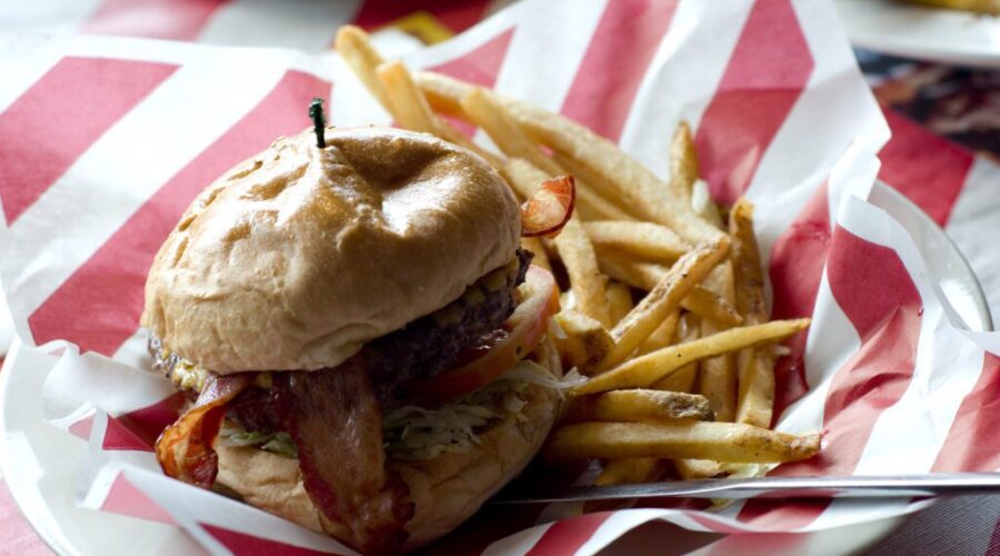 TGI Fridays NY Cheddar and Bacon Burger Recipe