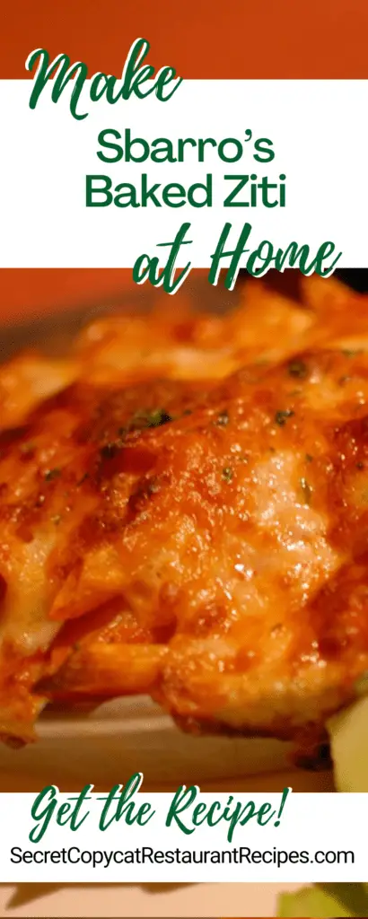 Sbarro Baked Ziti Recipe