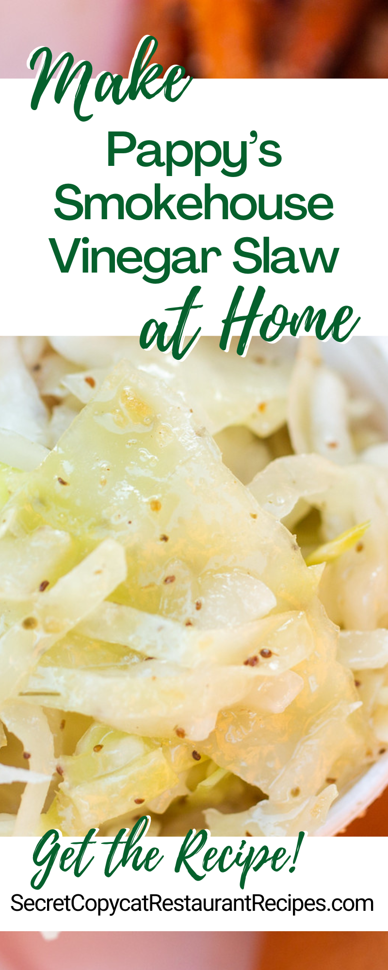 Pappy’s Smokehouse Vinegar Slaw Recipe