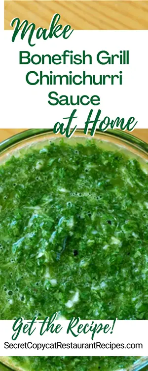 Bonefish Grill Chimichurri Sauce Recipe