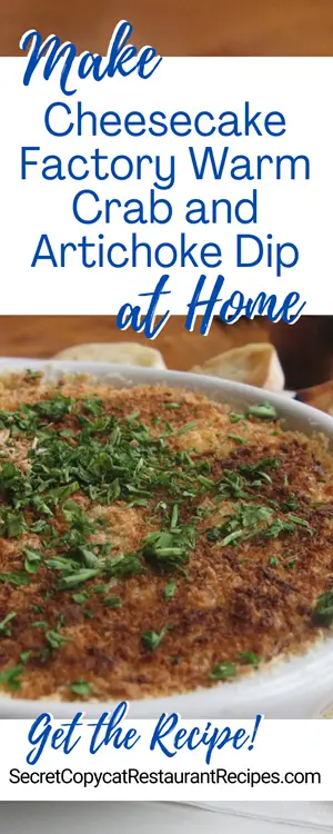 Cheesecake Factory Warm Crab and Artichoke Dip Recipe
