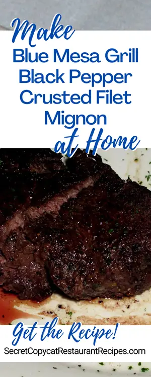 Blue Mesa Grill Black Pepper Crusted Filet Mignon with Goat Cheese Recipe