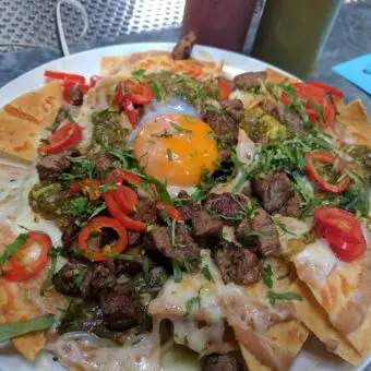 Petty Cash Taqueria Steak and Egg Nachos Recipe