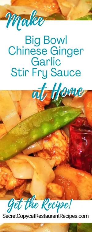 Big Bowl Chinese Ginger Garlic Stir Fry Sauce