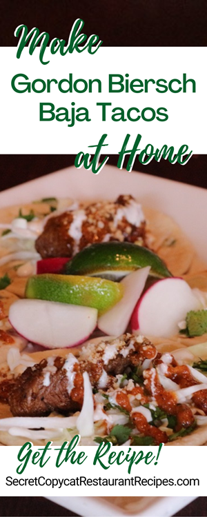 Gordon Biersch Baja Fish Tacos Recipe