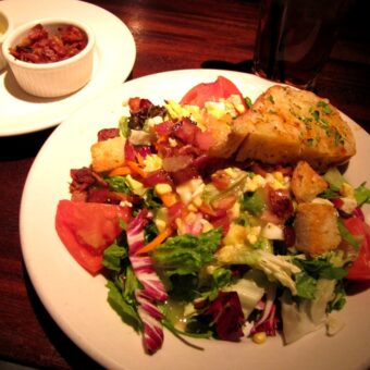 Houston's Salad with Hot Bacon Dressing Recipe Houston's Salad with Hot Bacon Dressing Recipe