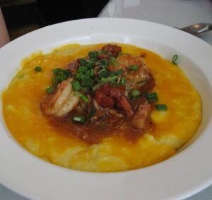 Brenda’s French Soul Food Shrimp & Grits With Tomato-Bacon Relish Recipe