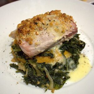 Legal Sea Foods Lemon Crusted Mahi Mahi with Romesco Sauce Recipe