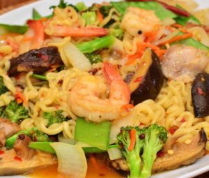 Chinese Restaurant-Style Butterfly Shrimp with Snow Peas Recipe