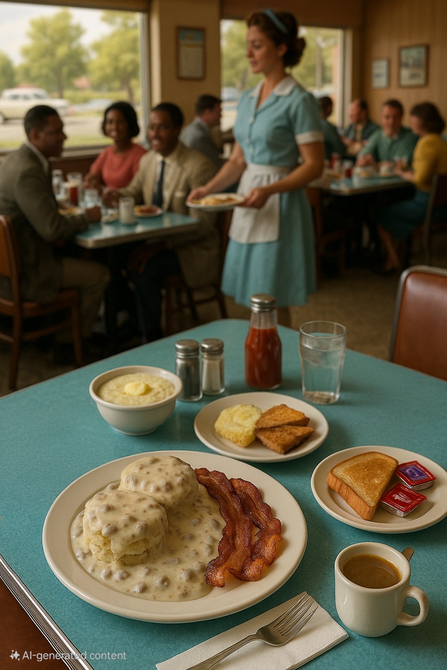 Classic American Diner-Style Biscuits and Sausage Gravy Recipe