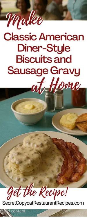 Classic American Diner-Style Biscuits and Sausage Gravy Recipe