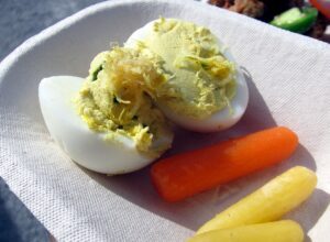 Biddy and Yolk Lemon Jalapeño Deviled Eggs Recipe