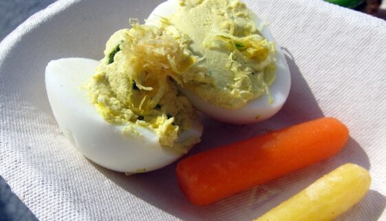 Biddy and Yolk Lemon Jalapeño Deviled Eggs Recipe