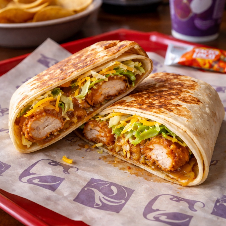 Taco Bell Jalapeño Honey Mustard Crispy Chicken Crunchwrap Slider Recipe