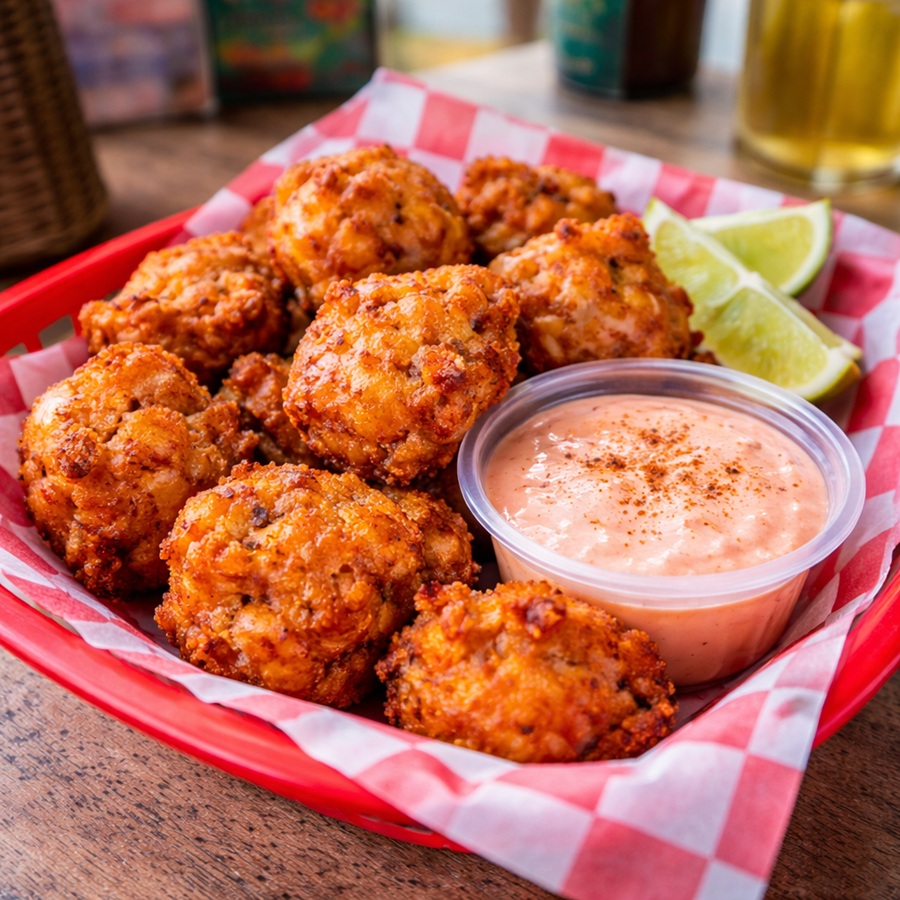 Billy Joe’s Conch Shack Conch Fritters with Dipping Sauce Recipe