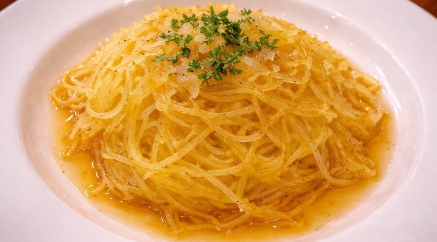 Bonefish Grill Spaghetti Squash with Honey Ginger Glaze Copycat Recipe