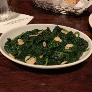 Carrabba's Italian Grill Sauteed Spinach Recipe