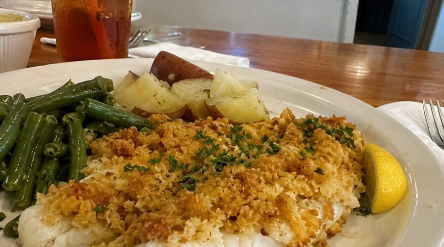 New England Coastal Restaurant-Style Baked Haddock with Ritz Crumbs Recipe