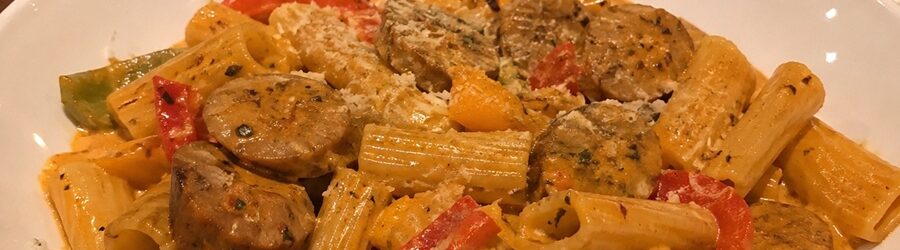 Olive Garden Spicy Sausage & Peppers Rigatoni Recipe